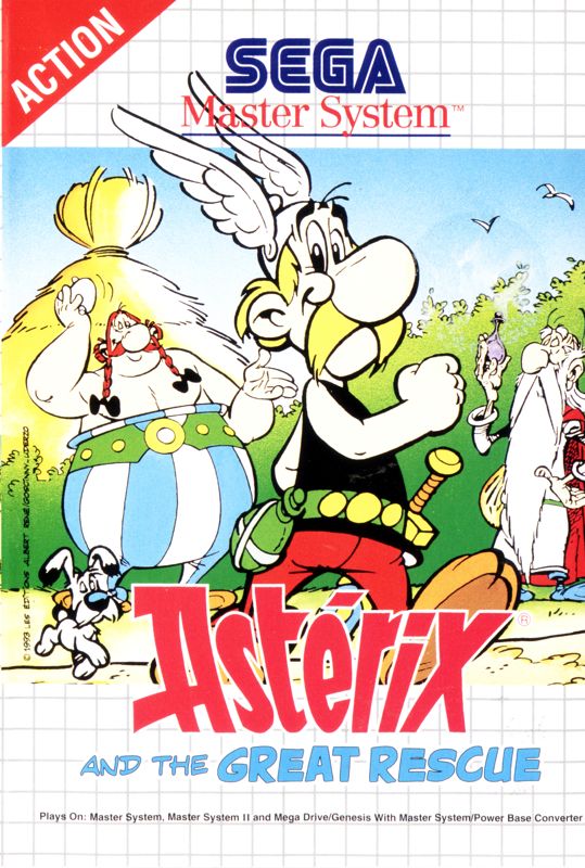 Astérix and the Great Rescue box art for Sega Game Gear